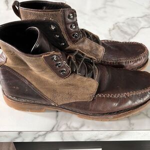 Men's Rag & Bone Anders Brown Leather Ankle Boots Size 13